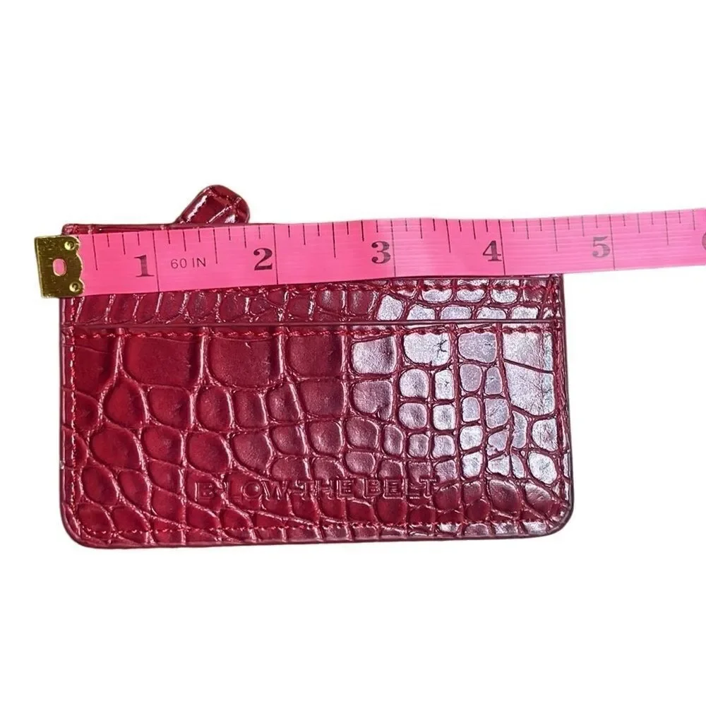 B-low the Belt Red Snake Print Faux Leather Card Holder Wallet